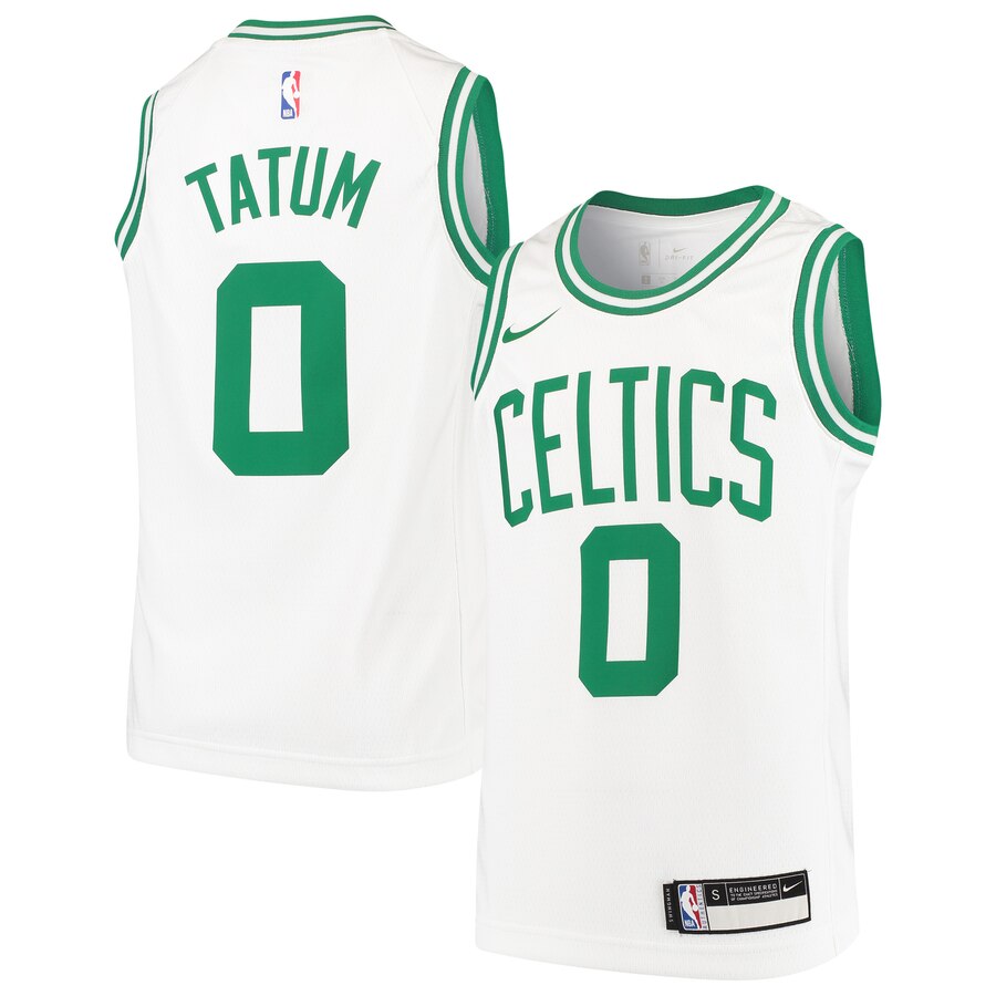 Youth Boston Celtics Jayson Tatum #0 Swingman Nike Icon Edition White Jersey 2401CQPK